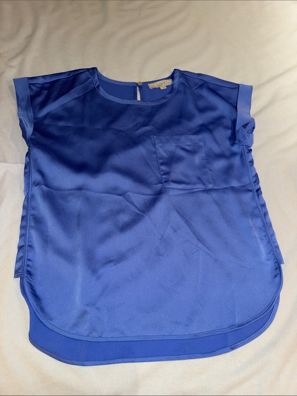 Dark periwinkle blue LOFT blouse